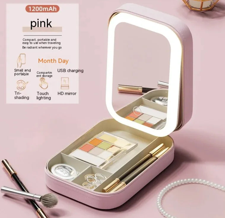 LED-Lit Makeup Organizer