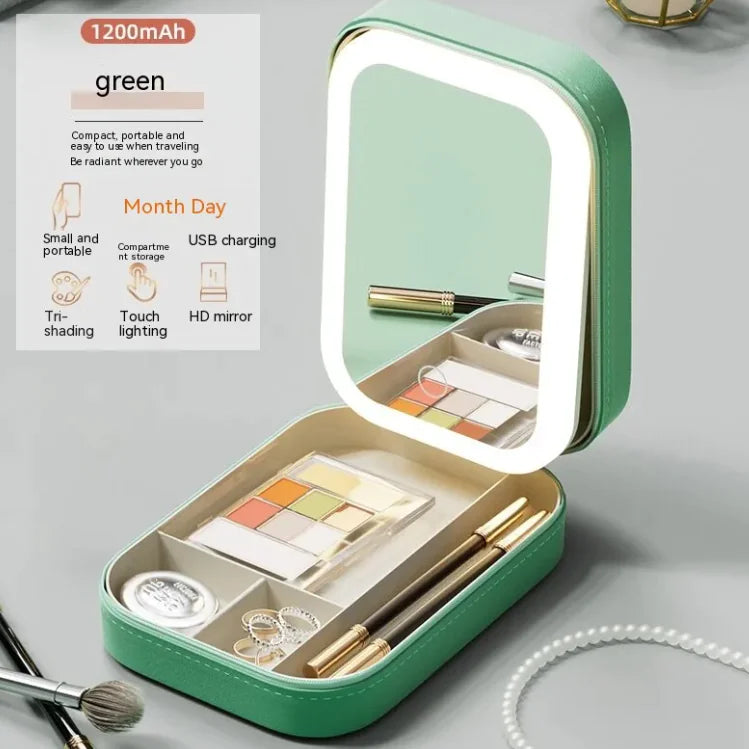 LED-Lit Makeup Organizer